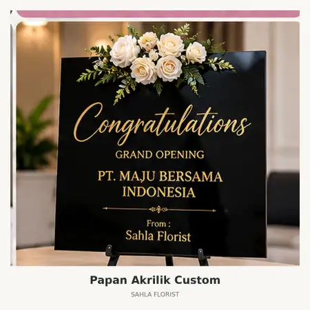 Papan Bunga Akrilik Buduran